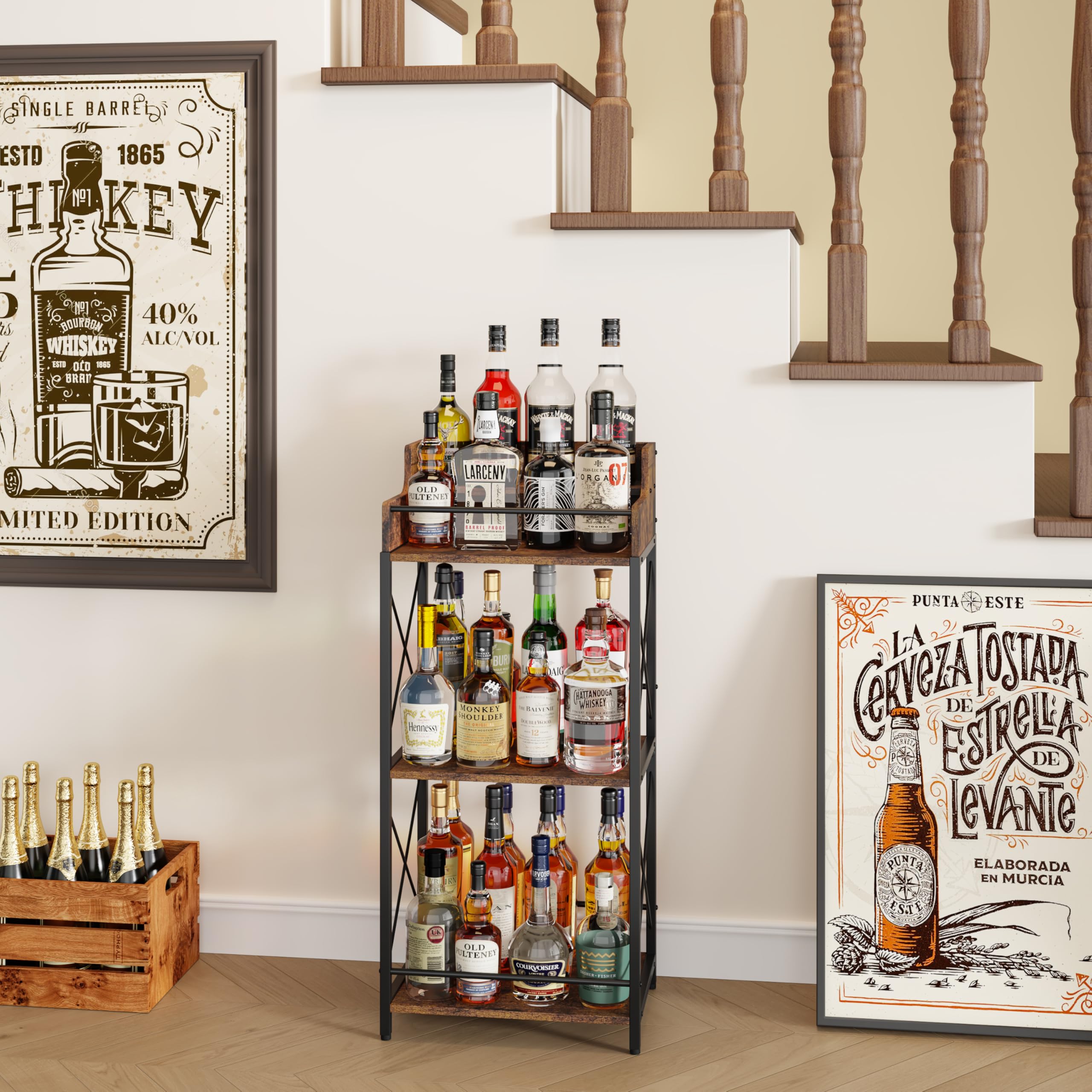 3-Tier Industrial Countertop Shelf