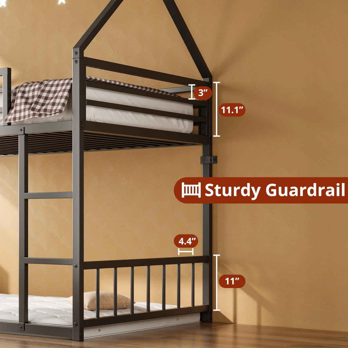 Twin XL House Bunk Bed