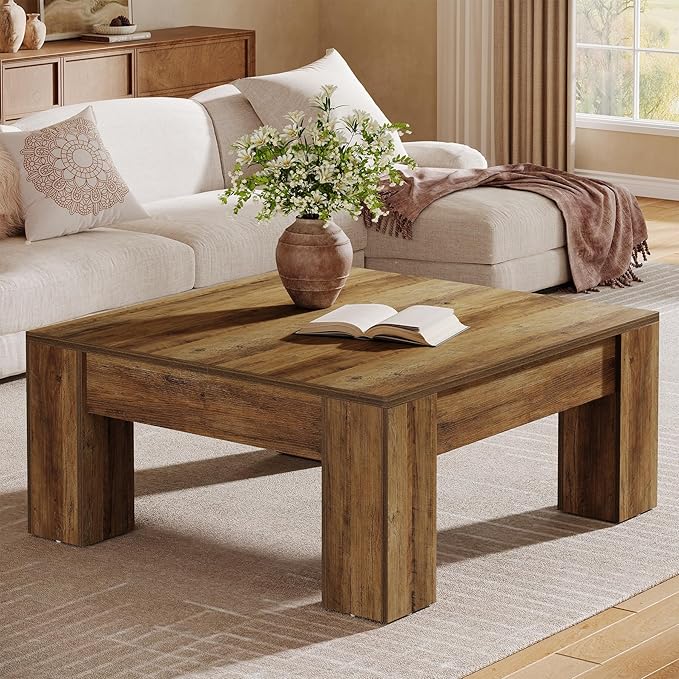 Farmhouse Square Wood Coffee Table