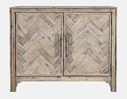 Gray Two-Door Accent Chest