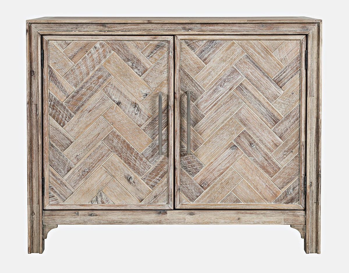 Gray Two-Door Accent Chest