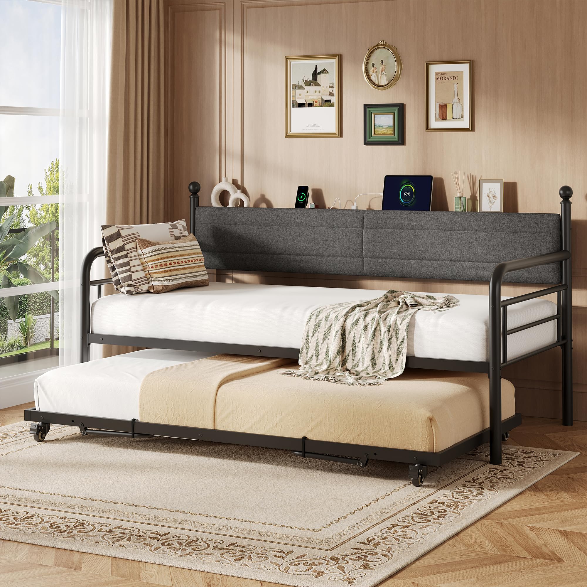 Twin to King Daybed with Pop-Up Trundle