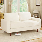 68" Chenille Loveseat Sofa with Spring Cushion & Solid Wood Frame