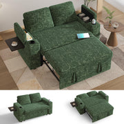 Chenille Pull-Out Sleeper Loveseat