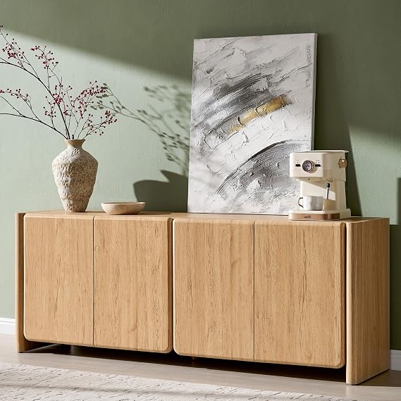 Brown 4-Door Buffet Sideboard