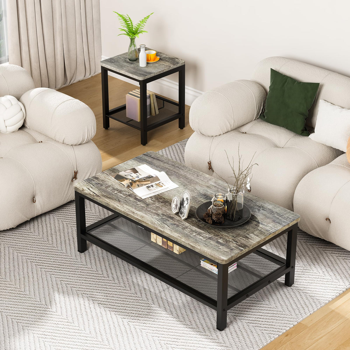 3-Piece Industrial Table Set