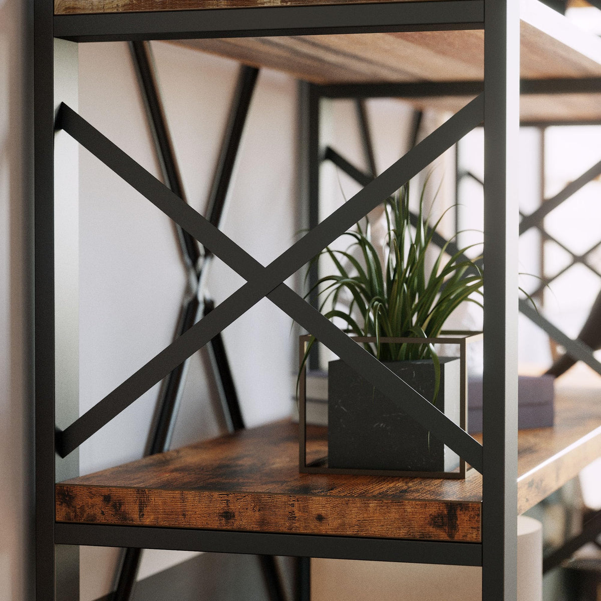 Double-Wide 6-Tier Bookcase