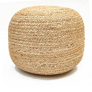 Round Jute Pouf Ottoman 18"x18"x14"