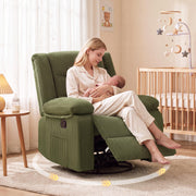 Corduroy Swivel Rocker Recliner
