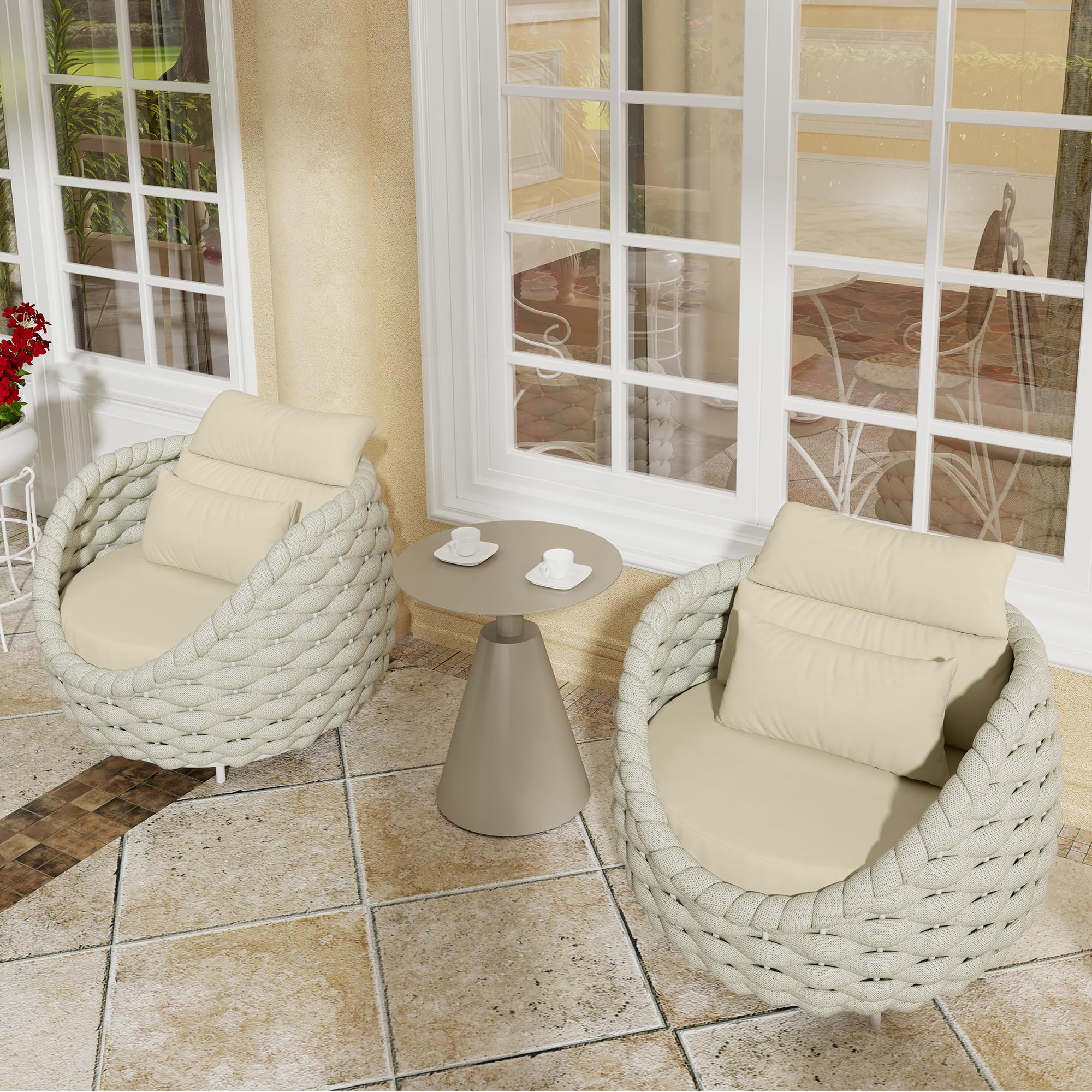 Round Aluminum Side Table