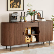 Walnut Fluted Sideboard with Power Outlets