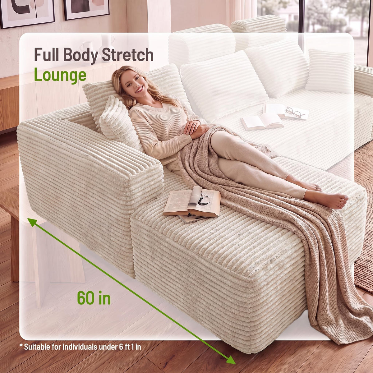Corduroy Modular Sectional Sofa