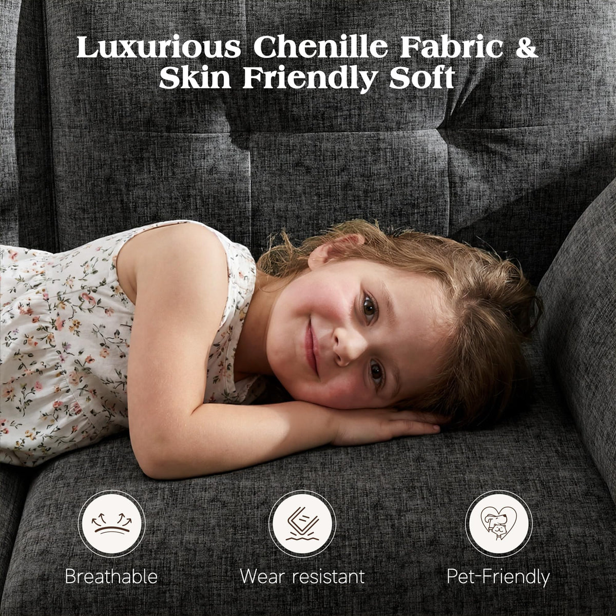 Chenille Loveseat Sofa