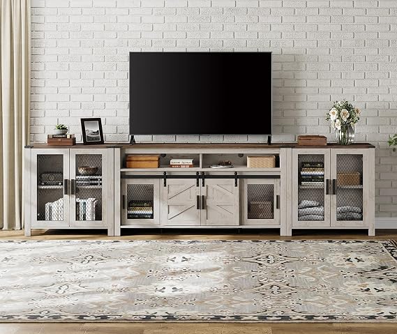 3-in-1 TV Stand with Door Storage Cabinet