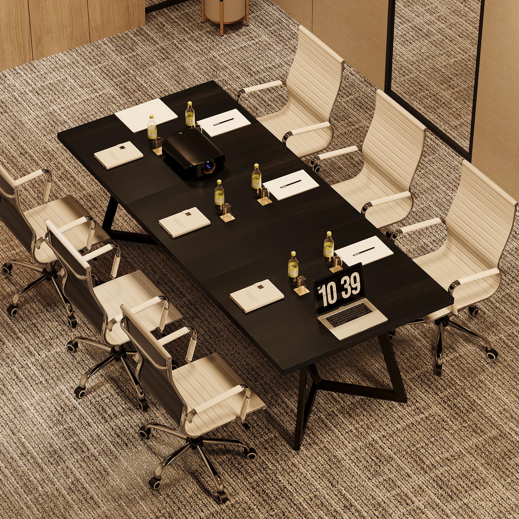 70.86" Rectangular Conference Table with Metal Frame