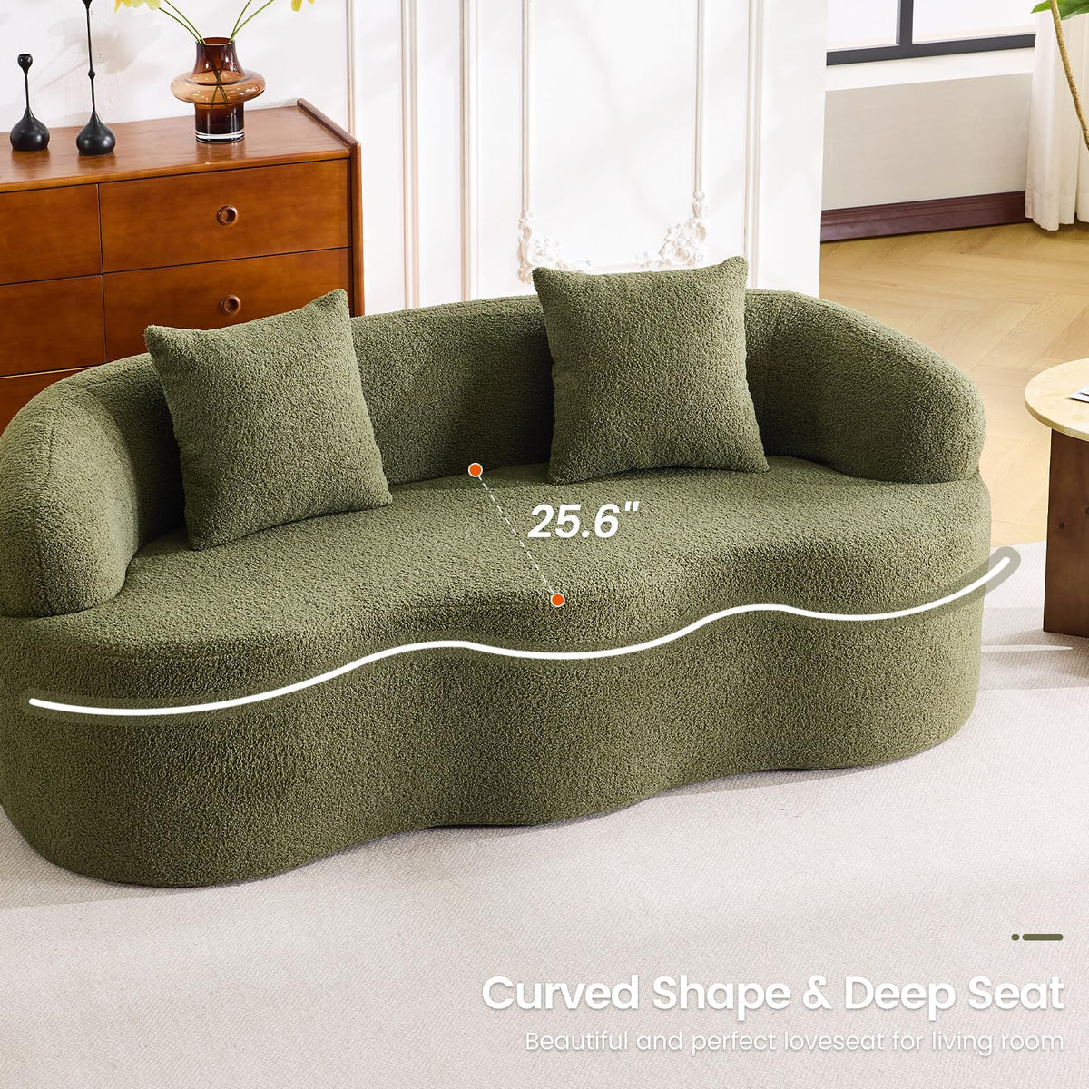 Curved Teddy Loveseat