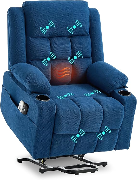 Power Lift Recliner Chair with Massage & Heat
