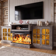 Farmhouse Fireplace TV Stand