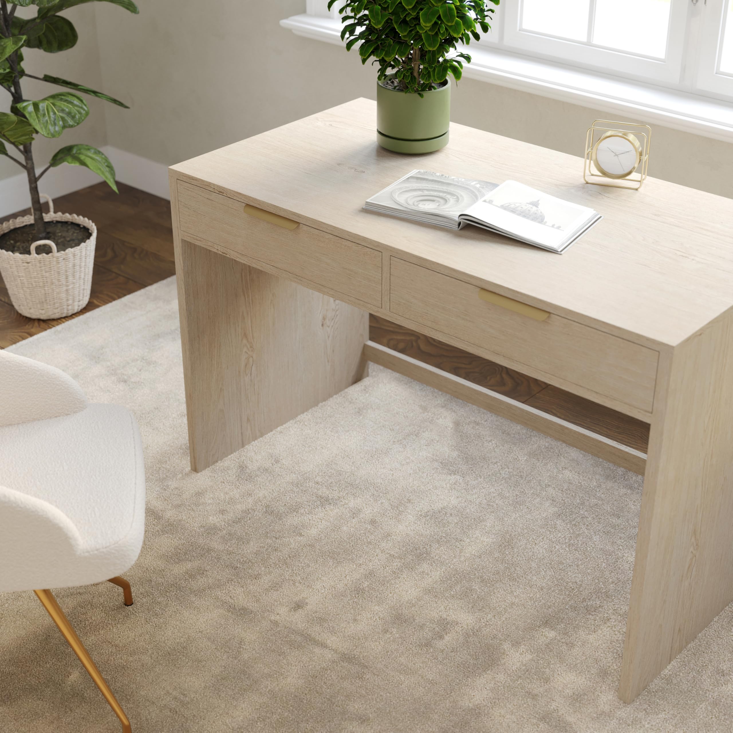 Home Office Desk with Storage Drawers