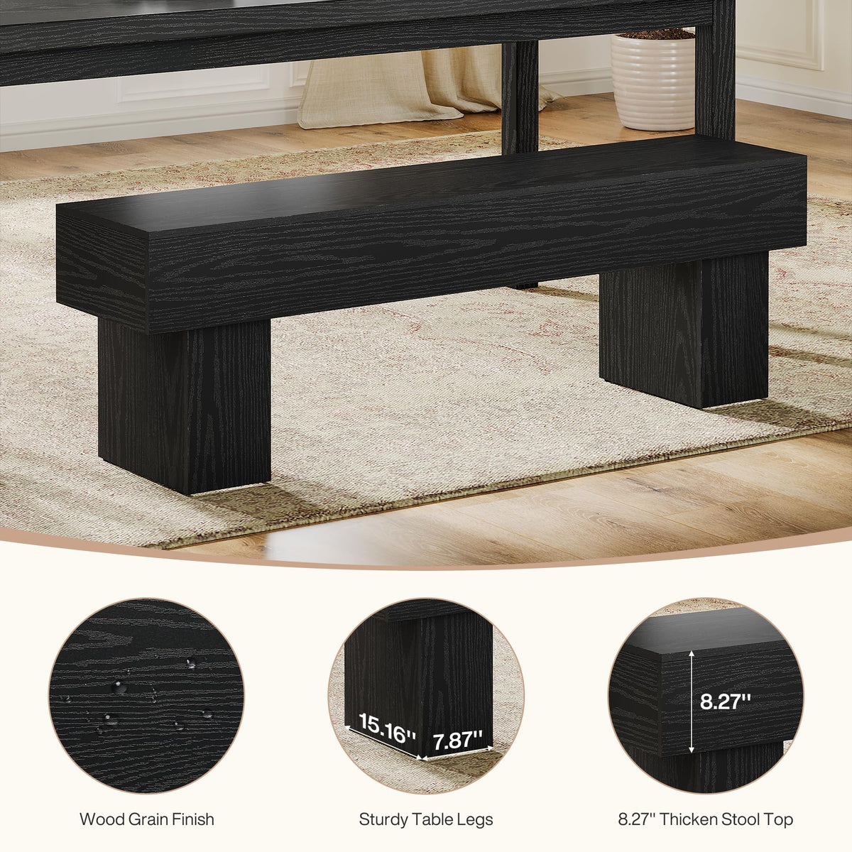Farmhouse Wooden Bench