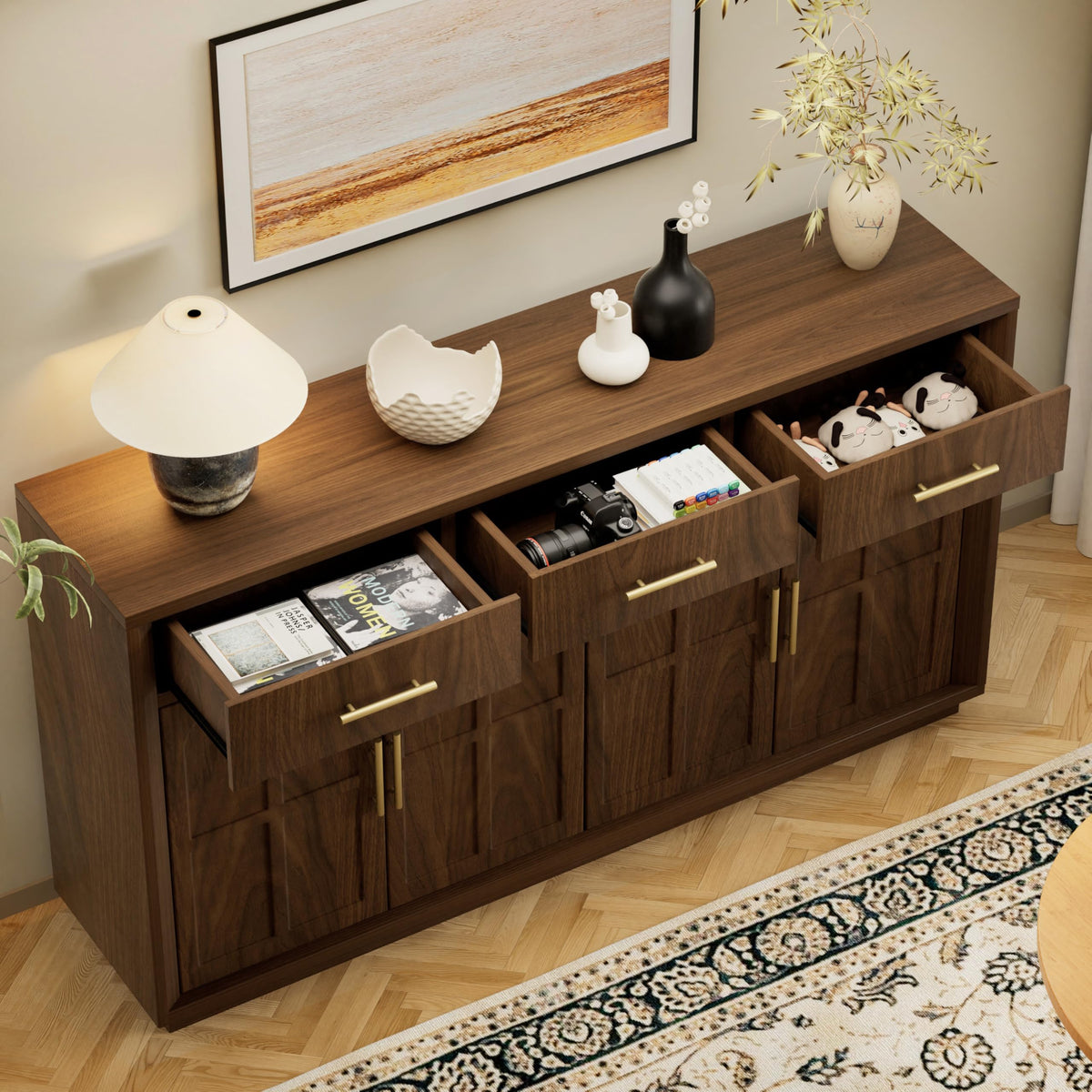 Walnut Arch Door Sideboard