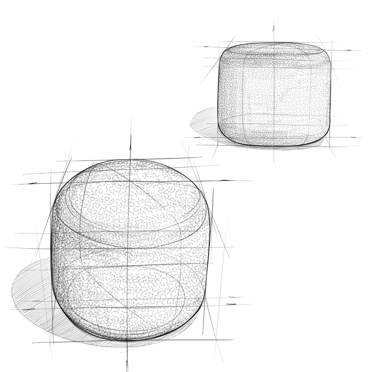 Round Braided Cotton Pouf