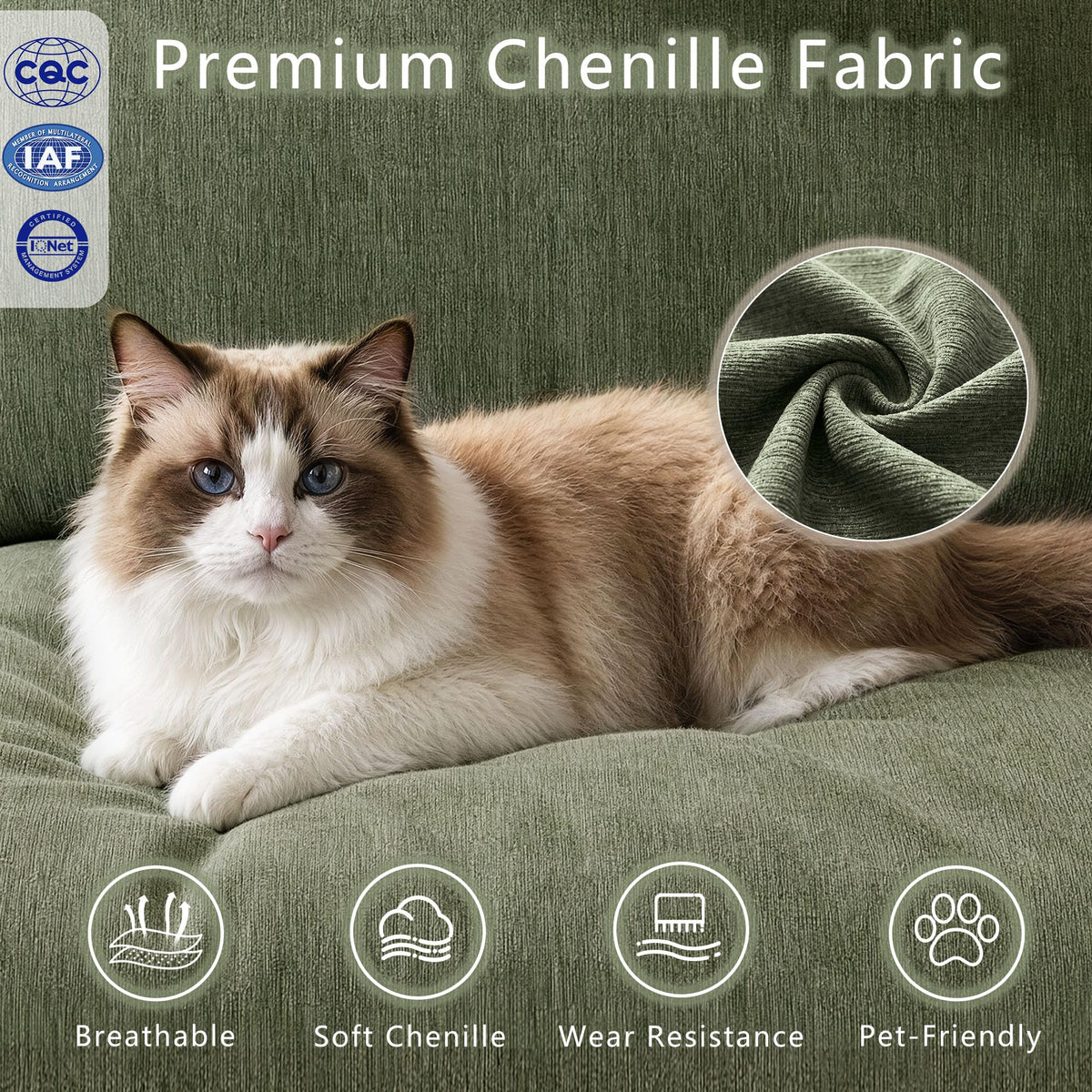 Chenille Loveseat Sofa