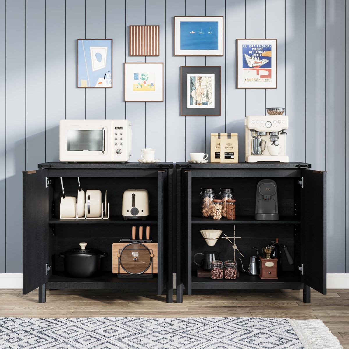 BuildHom 32" Sideboard Buffet Cabinet with Storage, Coffee Bar Cabinet