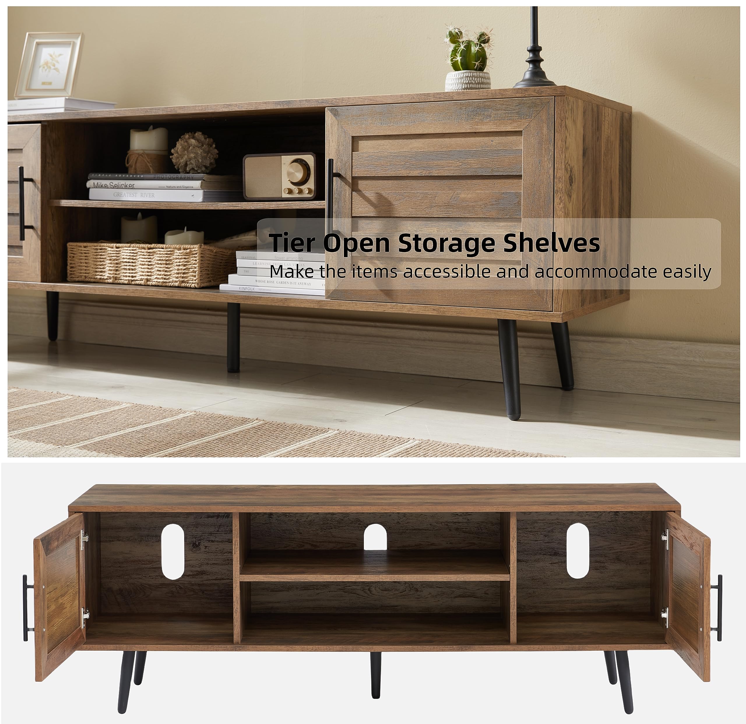 Mid-Century TV Stand for TVs up to 65"