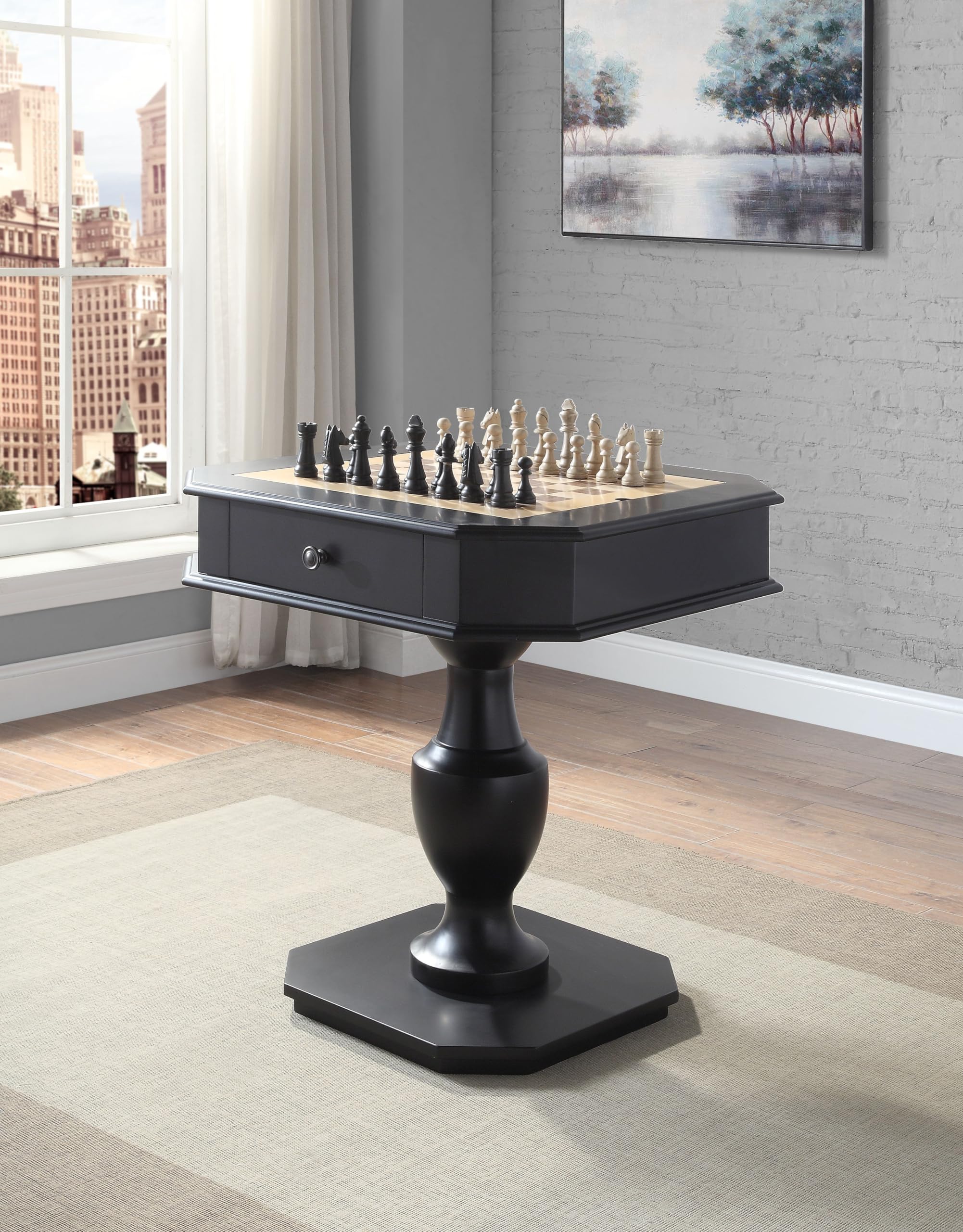 2-Drawer Wooden Game Table