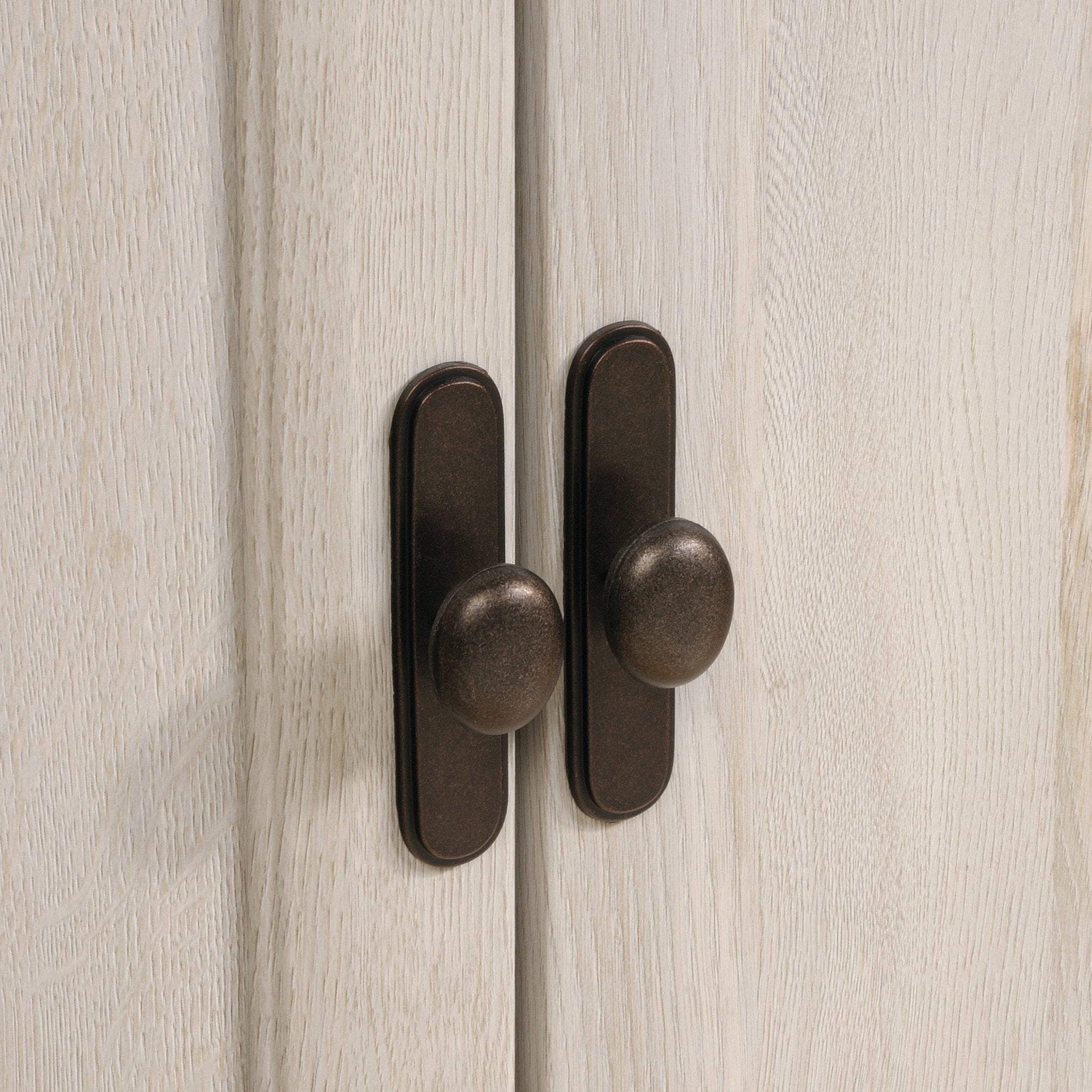 Sauder Edge Water Accent Storage Cabinet with Doors, Utility Cabinet, in Chalked Chestnut finish
