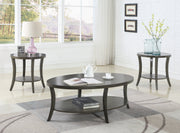Gray Oval Coffee Table Set