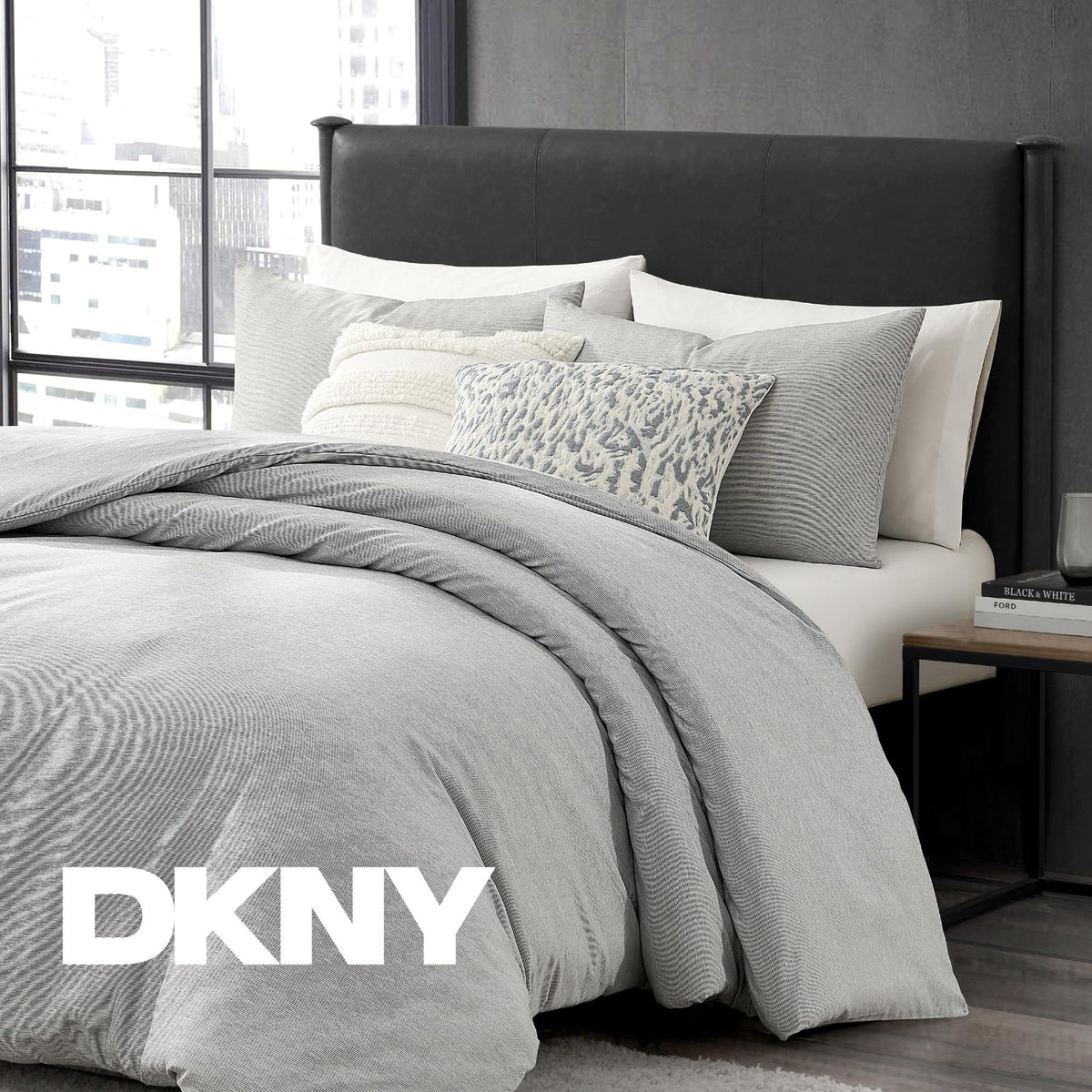 Full/Queen Pinstripe Comforter Set