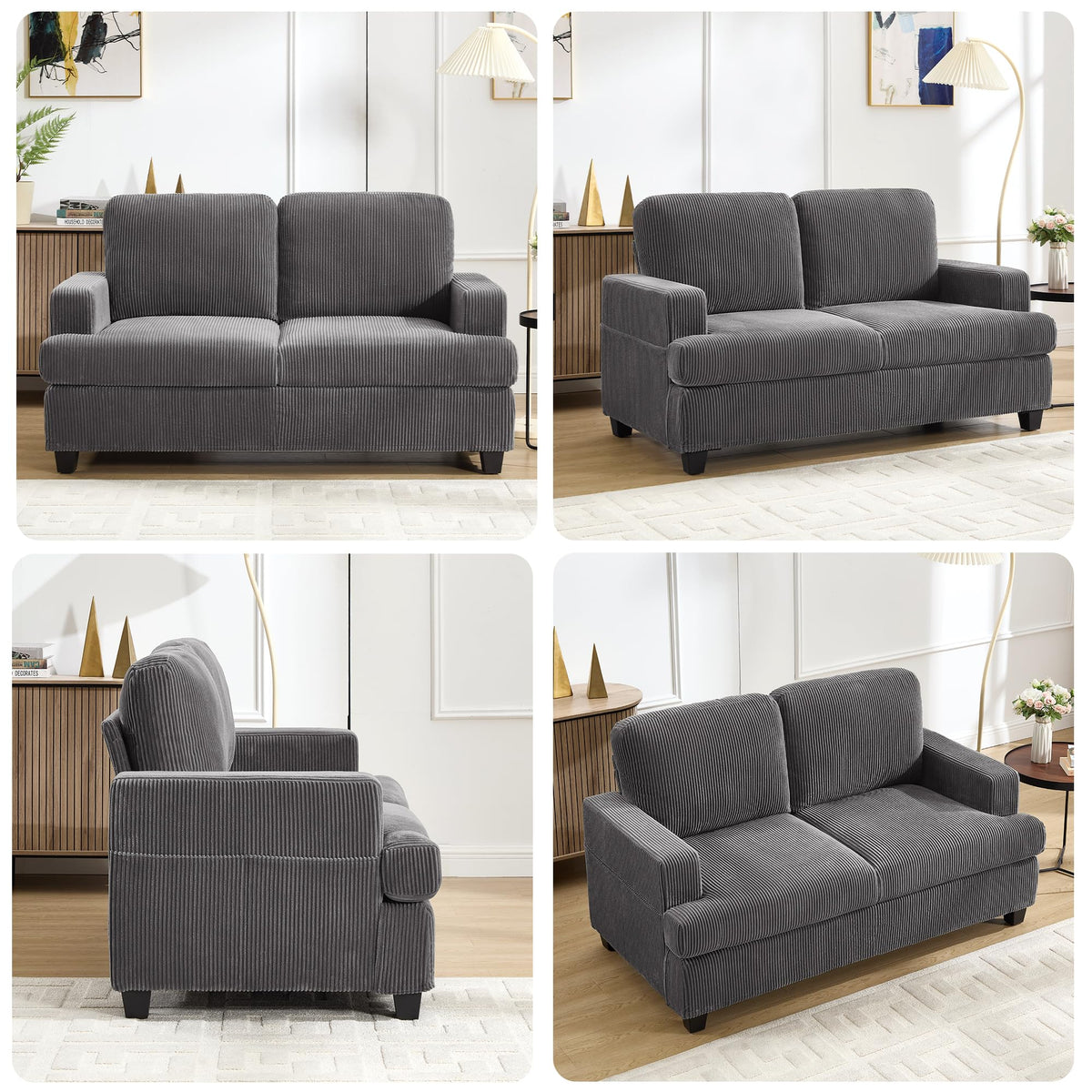 Corduroy Loveseat Sofa