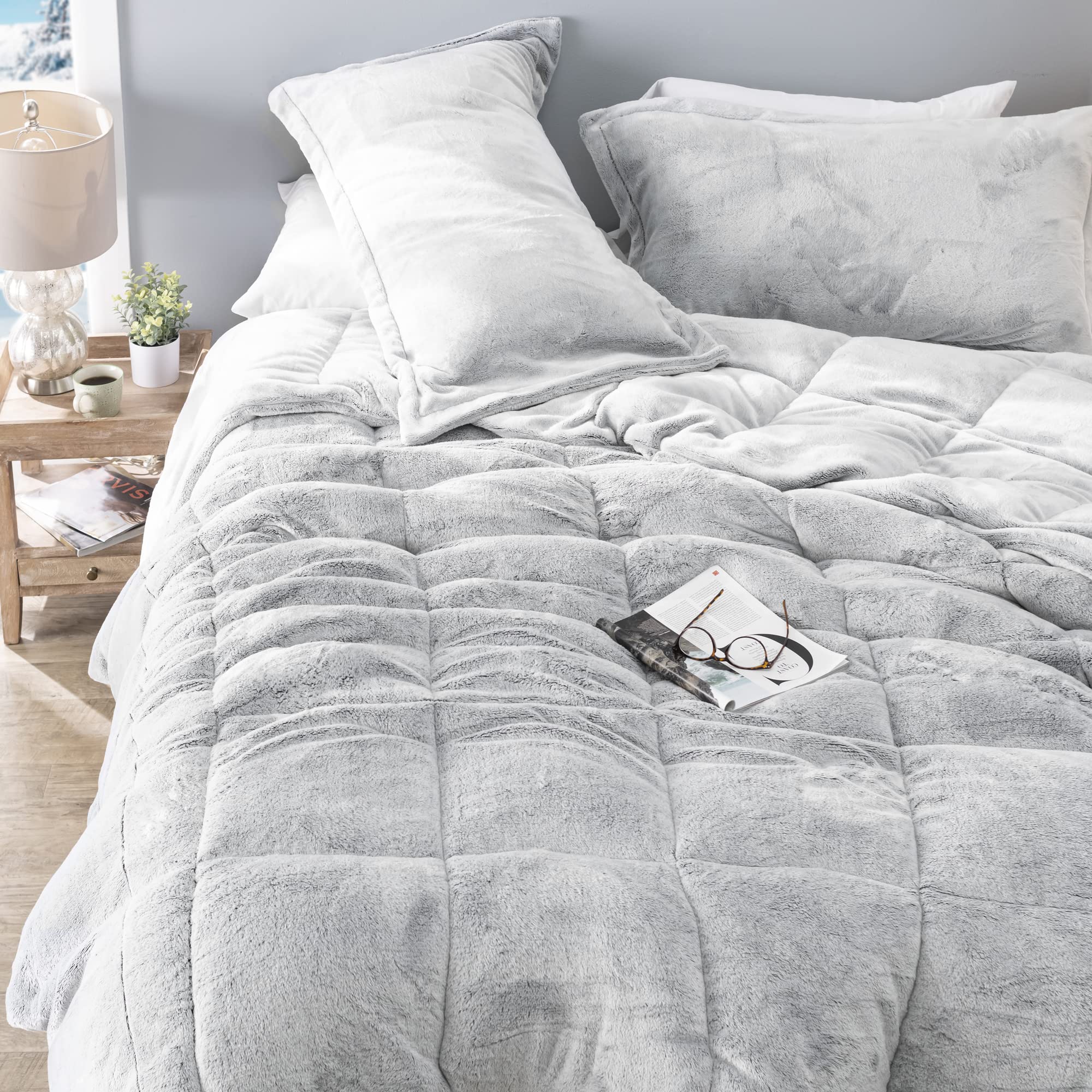 Byourbed NATI Nasti - Coma Inducer® Oversized King Comforter Set - USA Lightweight Filled - Frosted Coal