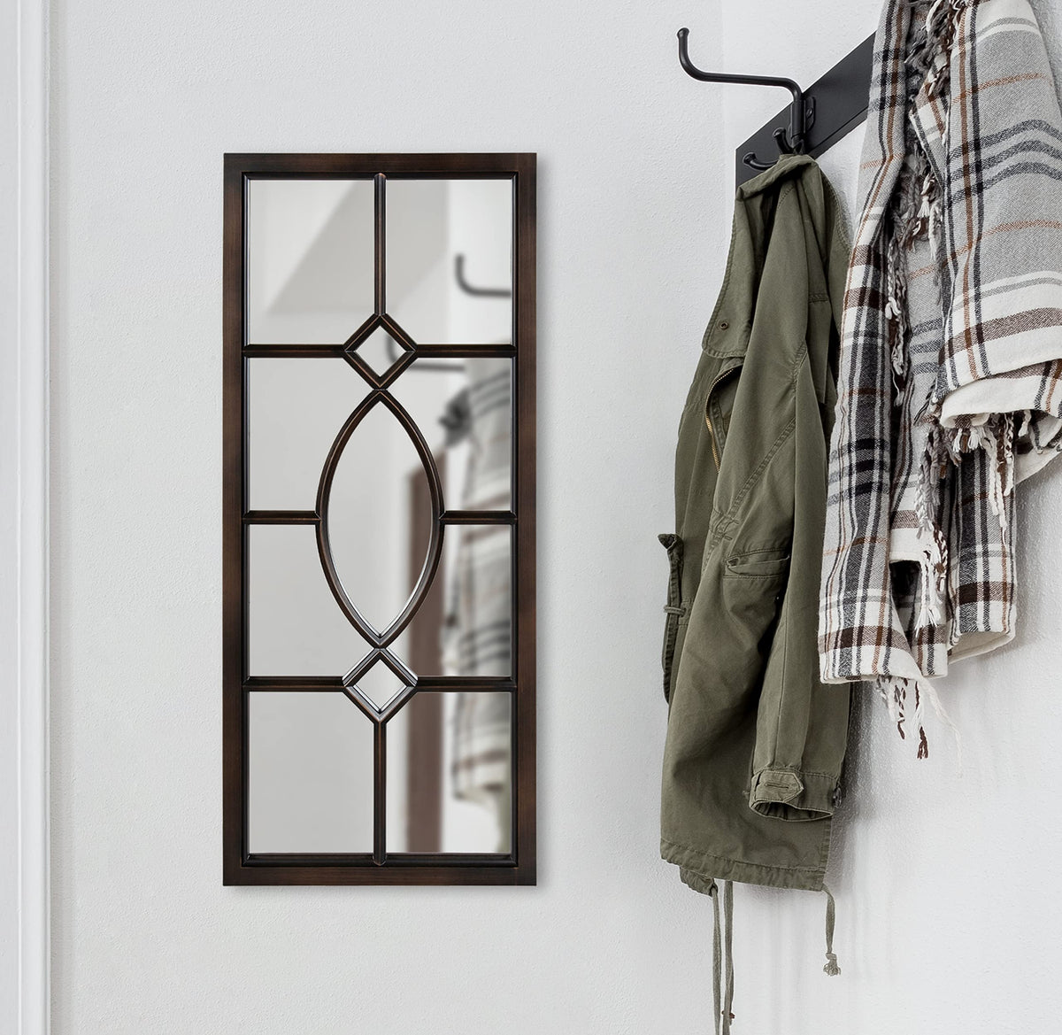 Bronze Windowpane Wall Mirror