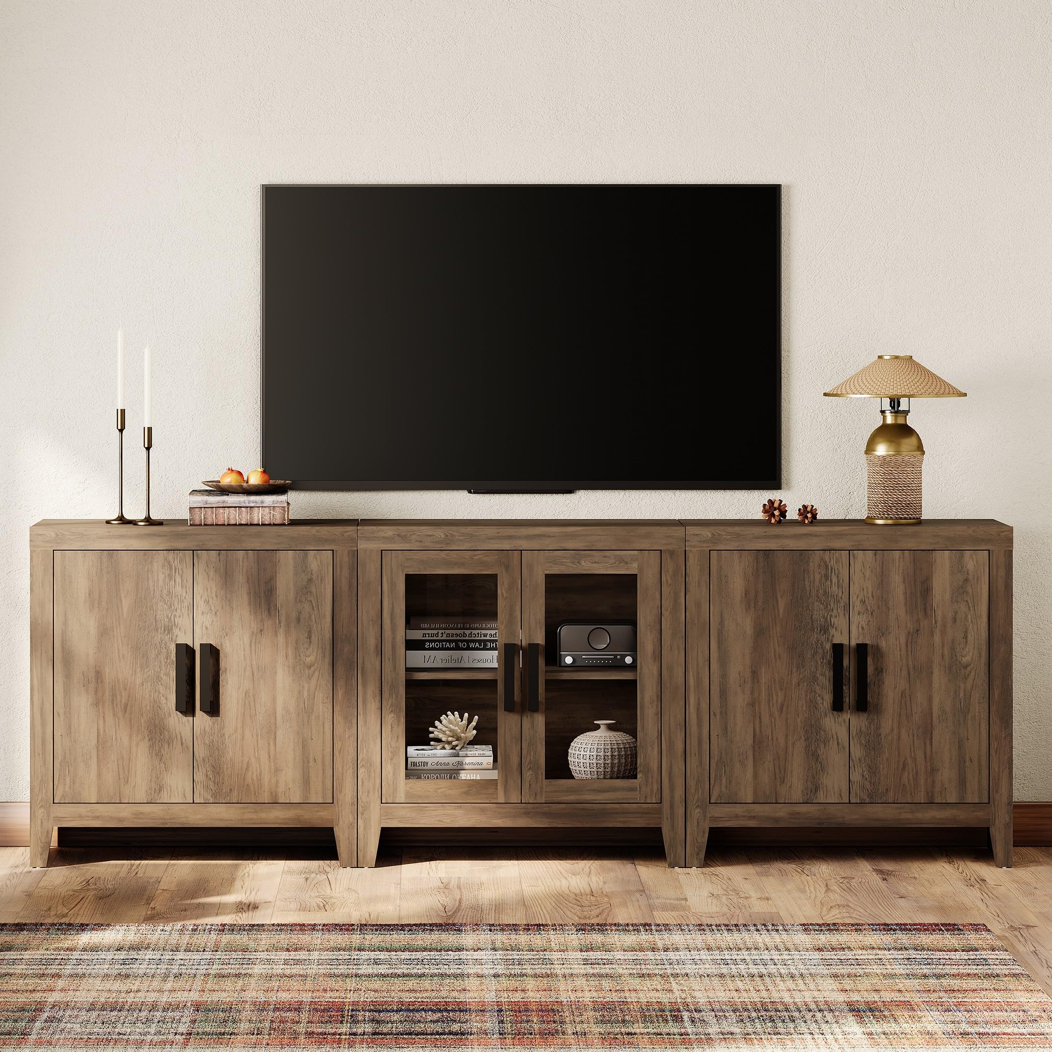 3-Piece Modular Farmhouse TV Stand