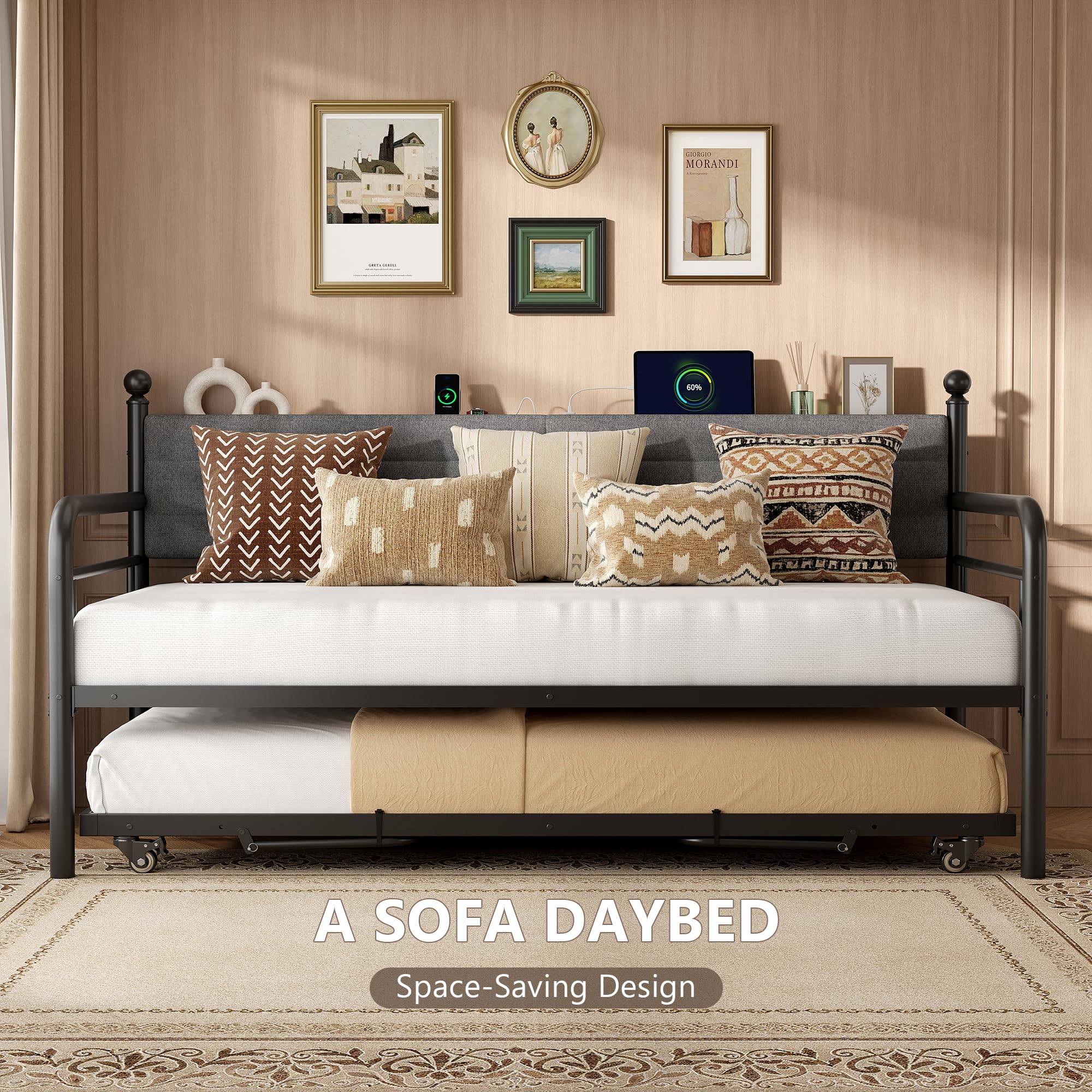 Twin to King Daybed with Pop-Up Trundle