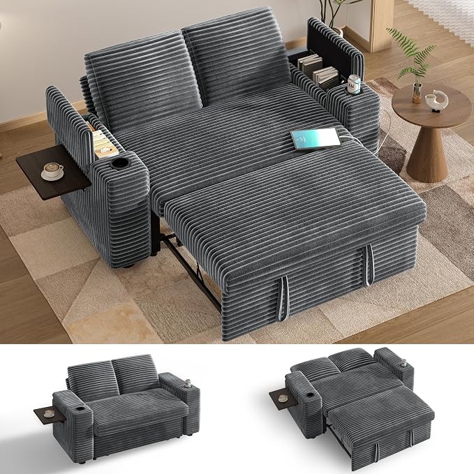 Corduroy Loveseat Sleeper Sofa