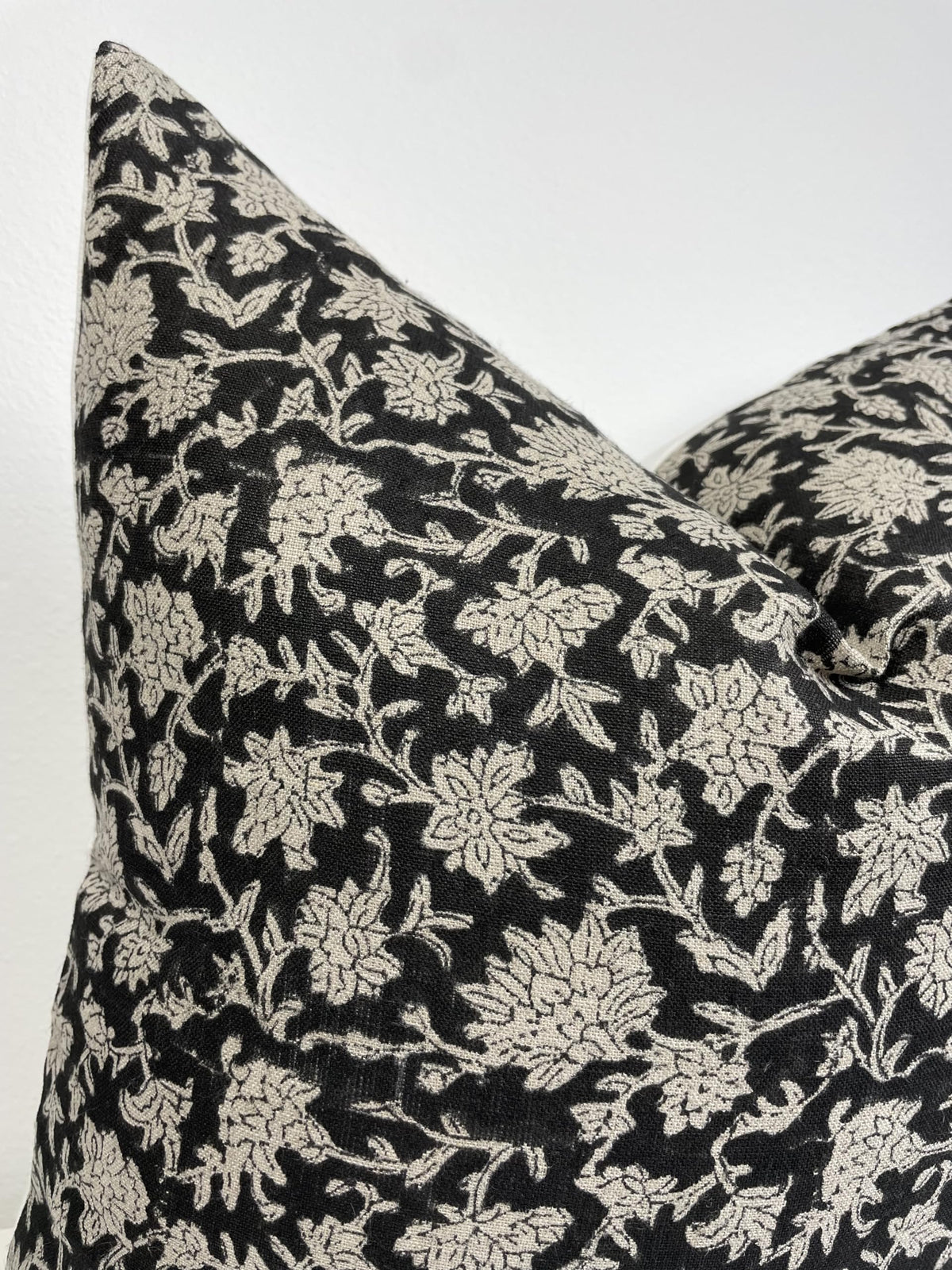Hand-Block-Printed Linen Pillow Cover