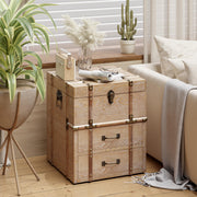 Vintage Storage Chest with Hinged Top