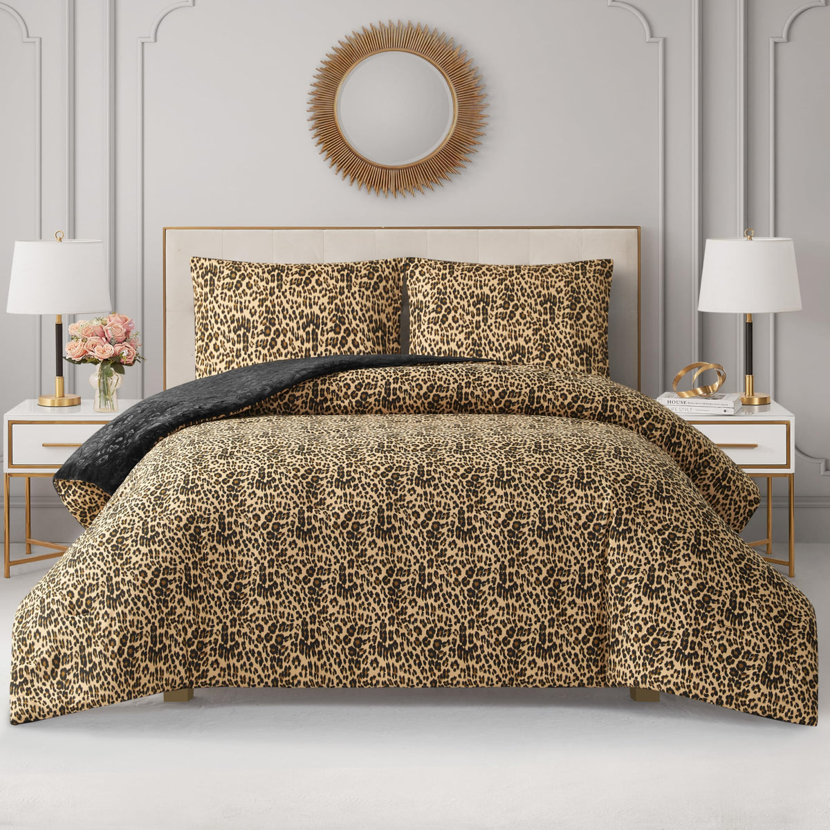 Leopard Reversible Comforter Set