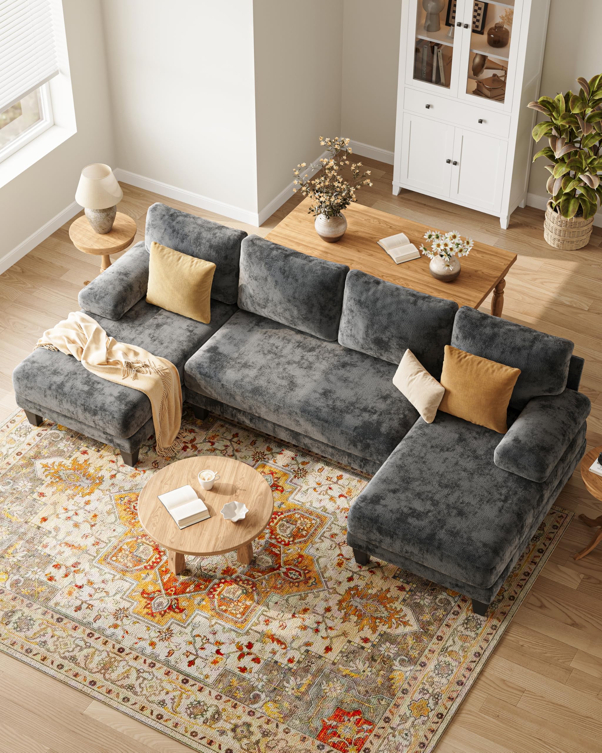 U-Shaped Sectional Sofa with Double Chaise