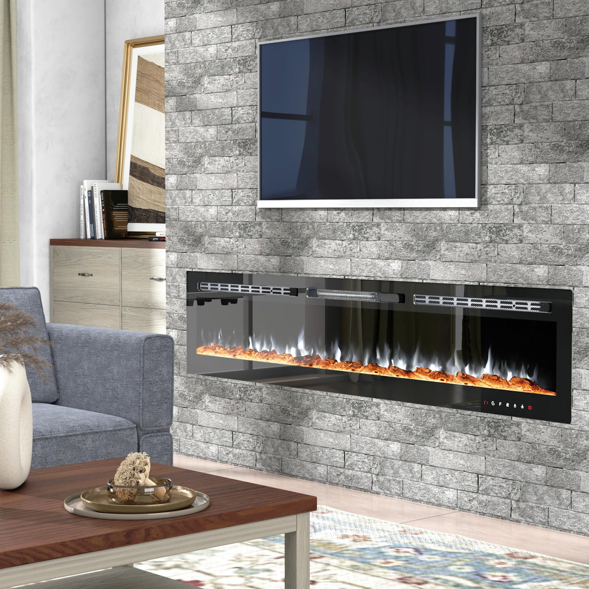Recessed Electric Fireplace