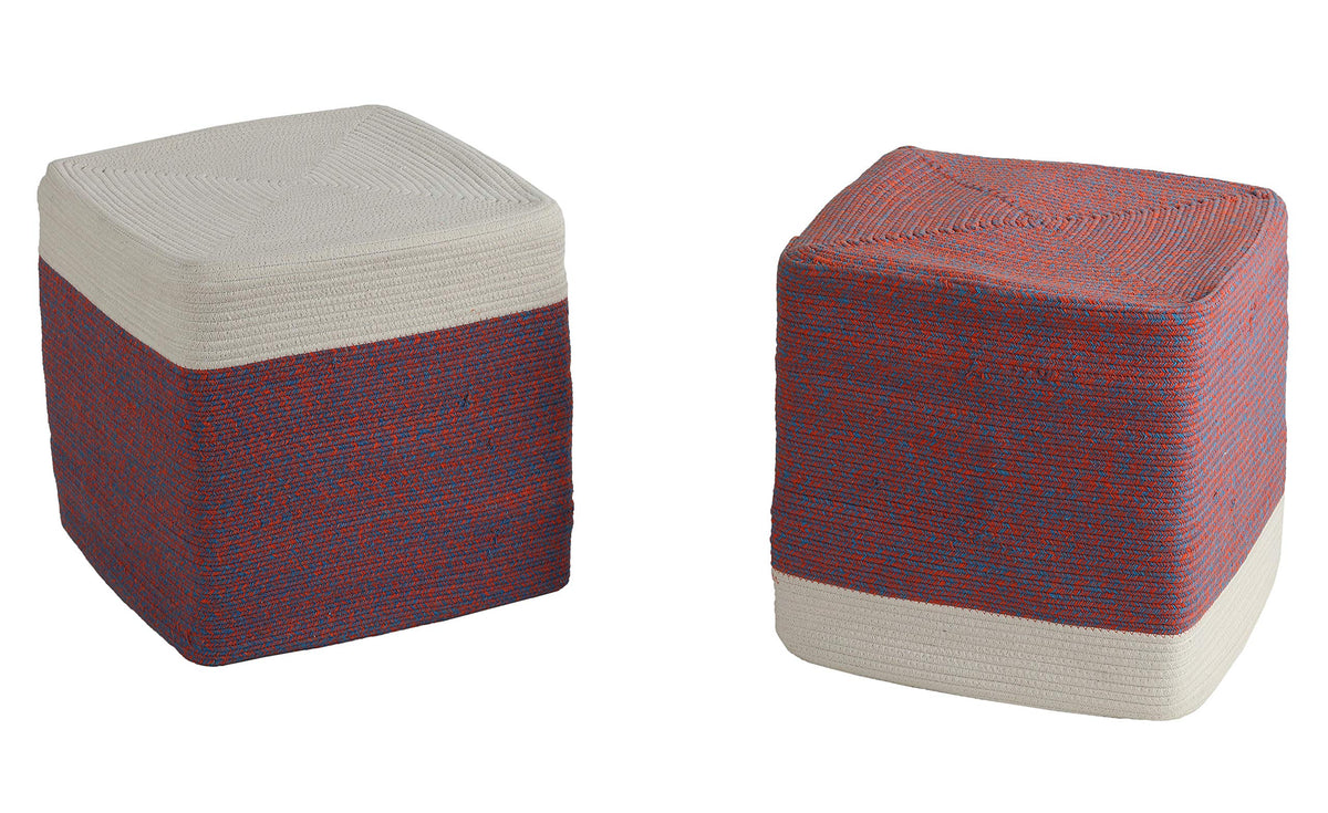 Square Cotton Rope Pouf Ottoman
