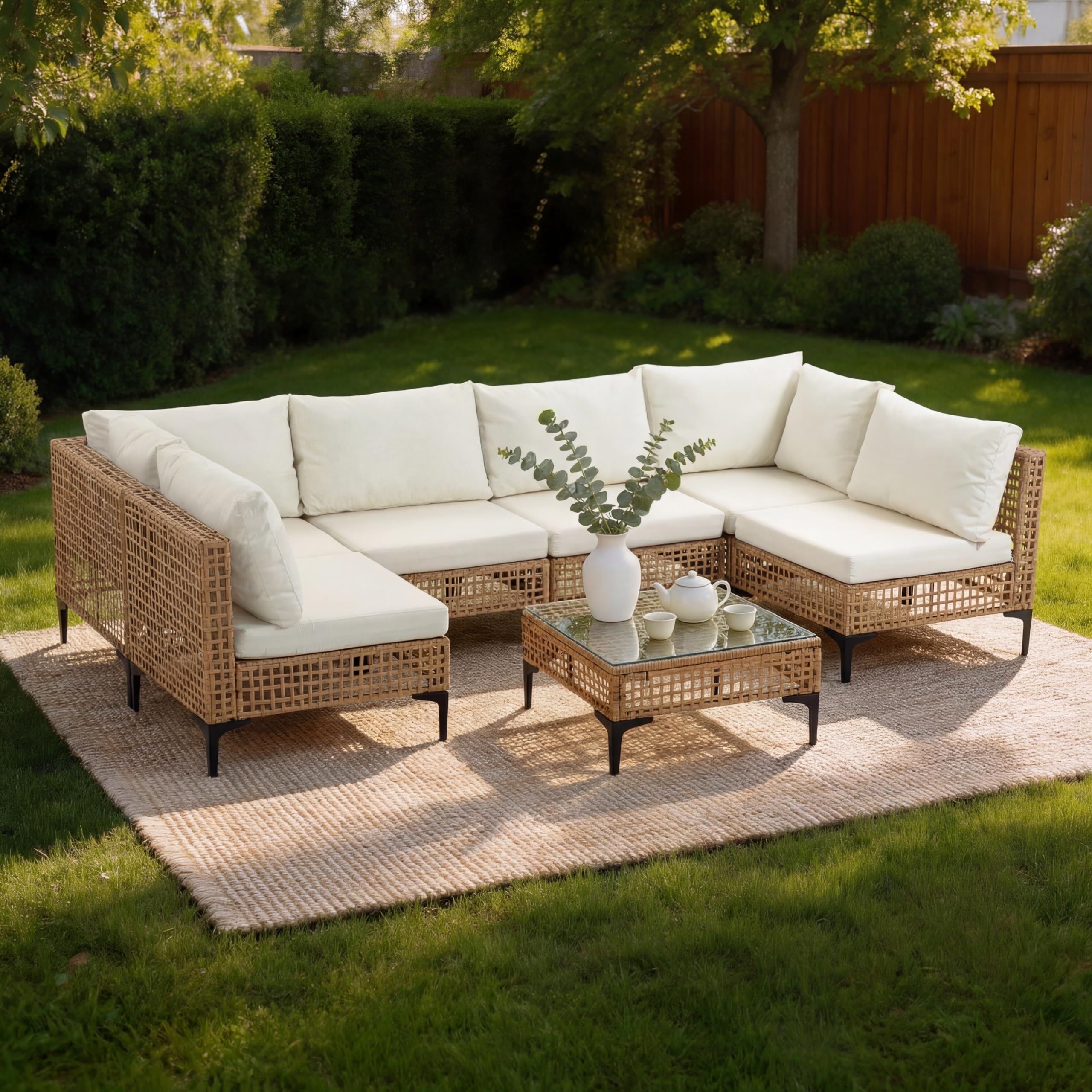 7-Piece Outdoor Sectional Sofa Set