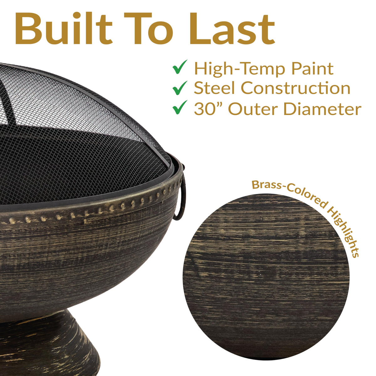 Steel Wood-Burning Fire Pit