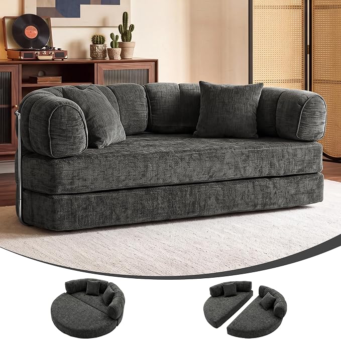 Chenille Convertible Sofa Bed