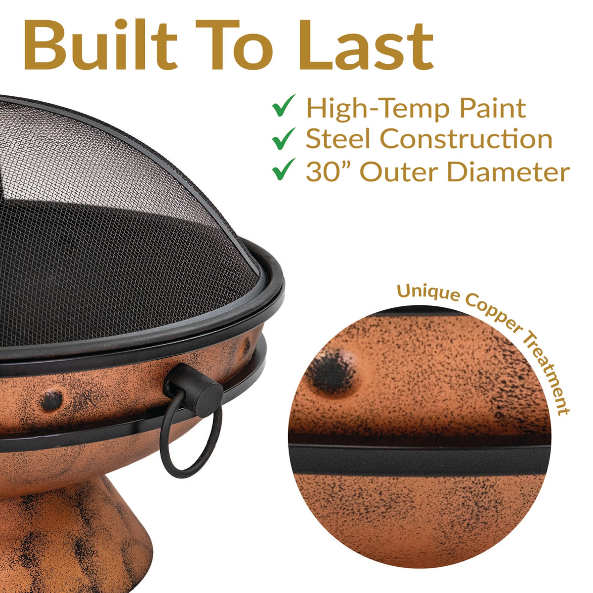 Copper Wood-Burning Fire Pit