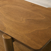 Roundhill Furniture Metz 3-Piece Coffee Table Set, Coffee Table and Two End Tables, Walnut Finish